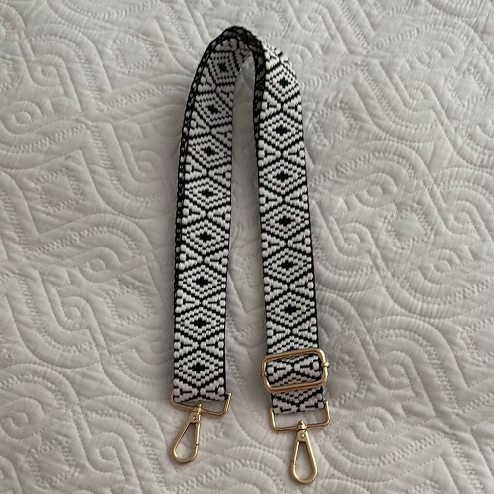 Black and White Geometric Strap